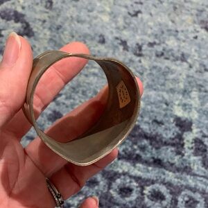 Vintage Silver plate heart napkin ring 2” x 1.5” made in India